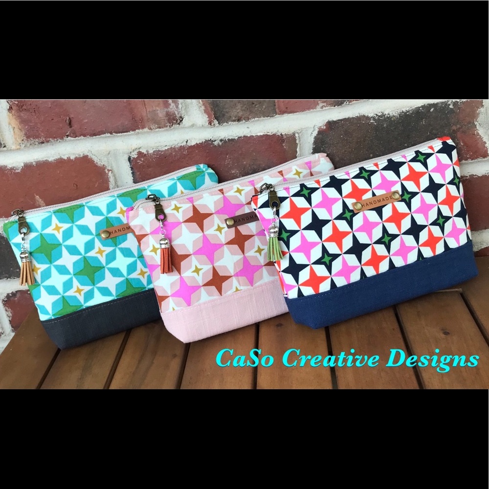 Handmade Makeup Bags - Three colors available